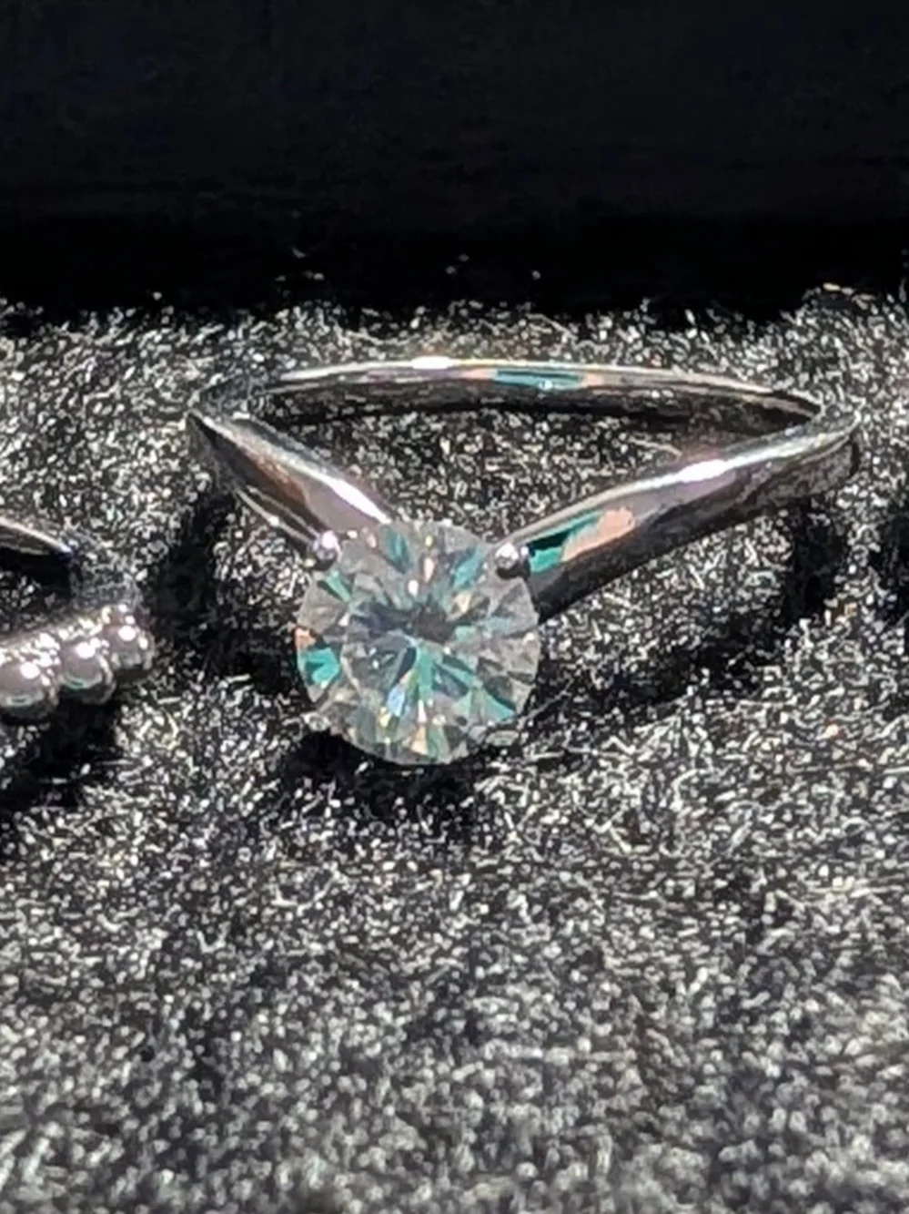3-Piece Moissanite Ring, 1.26ctw diamond equivalent weight